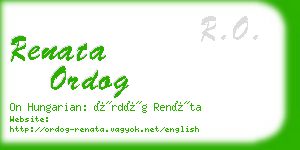 renata ordog business card